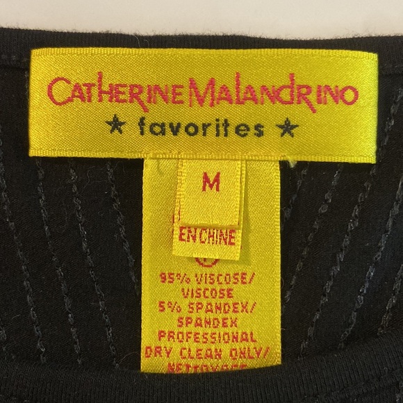 Catherine Malandrino Stretch Cap Sleeve Ruched Little Black Cocktail Dress 4920 - Picture 7 of 8